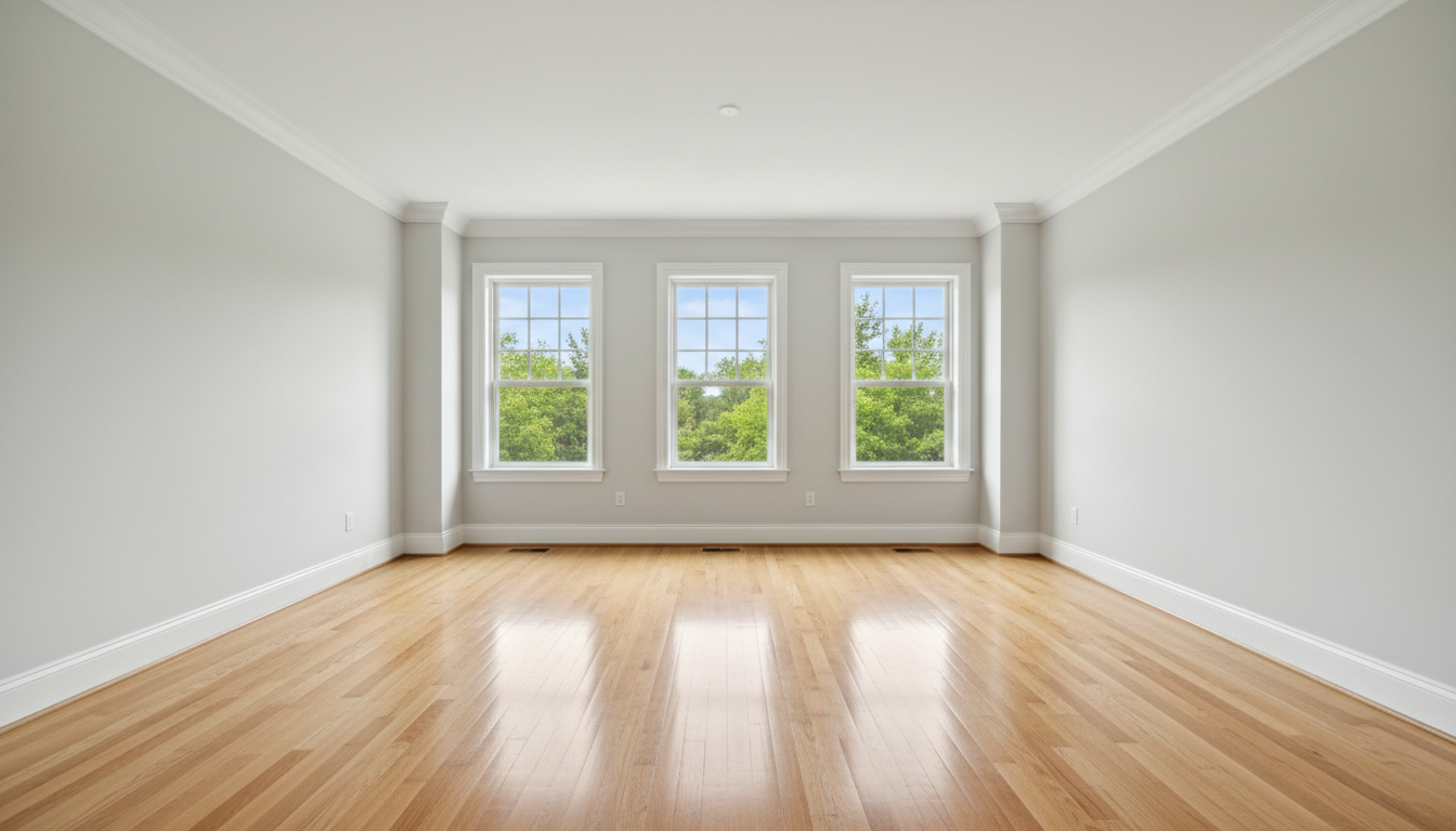 Clean, empty room after professional clean-out